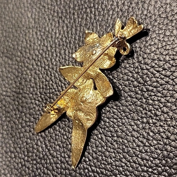 Lot of 3 Floral Pins ~ Anne Klein Lucite Flower, Unmarked Rose & Bouquet Pins - Picture 4 of 11